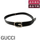 【中古】グッチ GUCCI ベルト ホースバックル Gモチーフ シンプル おしゃれ ブラック シルバー 送料無料 i0515lq01144 返品可 古着 中古 ブランド古着DB