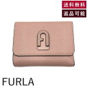 【中古】フルラ FURLA 財布 三つ折り カード入れ くすみカラー おしゃれ 箱付き ピンクベージュ 送料無料 i0522lq01727 返品可 古着 中古 ブランド古着DB