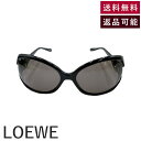 【中古】ロエベ LOEWE サングラス 黒縁 大きめレンズ サイドステッチ風 ブラック 黒 送料無料 SLW633 i0429wq02120 返品可 古着 中古 ブランド古着DB(4)