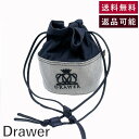 【中古】ドゥロワー Drawer ノベルティ巾着バッグ バイカラー ロゴ刺しゅう ミニサイズ ホワイト ネイビー 送料無料 i0512y0019 返品可 古着 中古 ブランド古着DB