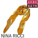 【中古】ニナリッチ NINA RICCI スカーフ 香水ボトル柄 ドット シルク オレンジ ホワイト系 送料無料 i0619wq0405 返品可 古着 中古 ブ...