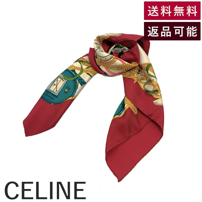 【美品】CELINE スカーフ モンマルトル 楽天市場】レディーススカーフ(ブランドセリーヌ)(マフラー