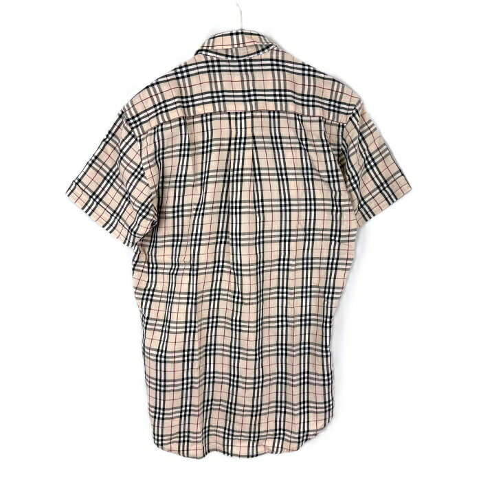 限定10％OFF 中古 バーバリー BURBERRY 半袖シャツ 定番チェック柄 ロゴ刺しゅう ベージュ系 i0710lq021 drawerbox-10010556 ブランド古着DB サンプル画像3