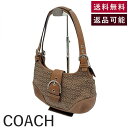 【中古】コーチ COACH ハンドバッグ シグネチャー ロゴマーク キャンバス レザー ベージュ ライトブラウン 送料無料 i0627aq02524 返品可 古...