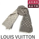 【中古】ルイヴィトン LOUIS VUITTON ストール ショール シルク 透け感 モノグラム グレージュ 送料無料 i0627aq009208 返品可 古着...
