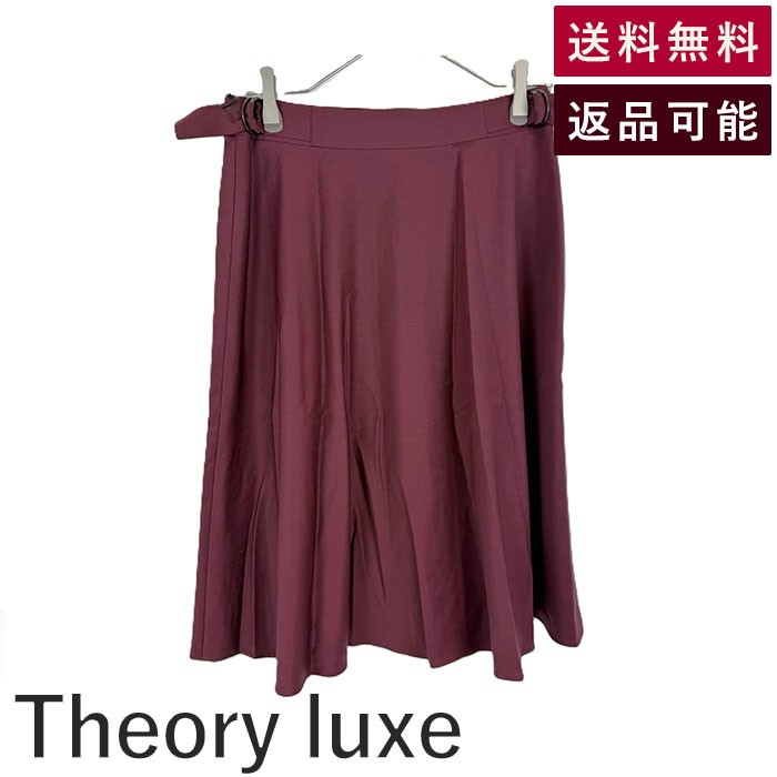 Rakuten - 【中古】セオリーリュクス Theory luxe スカート ひざ丈 台形 未使用 ワインレッド 送料無料 03-8307305-290-040 i0703n0025 返品可 古着 中古 ブランド古着DB