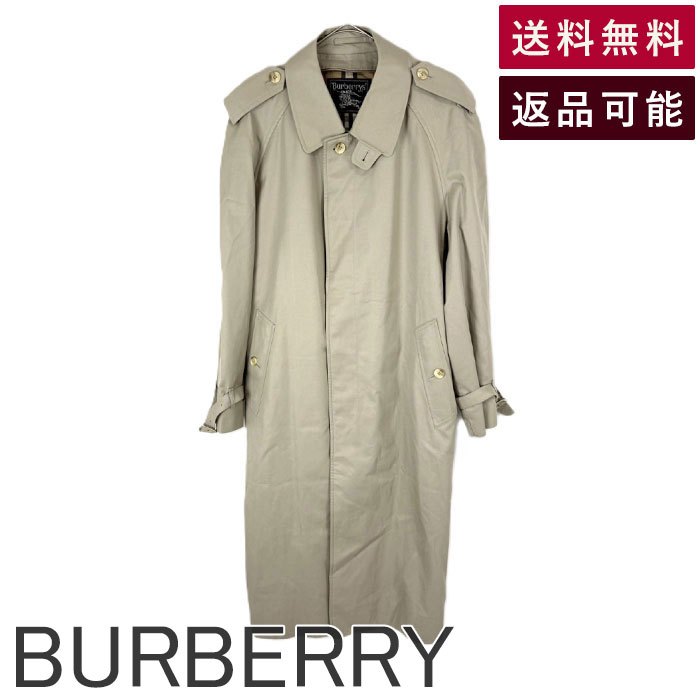 Rakuten - 【楽天スーパーSALE 20％OFF】【中古】バーバリー BURBERRY トレンチコート ロング 内側チェック柄 おしゃれ ベージュ系 送料無料 i0718aq00476 返品可 古着 中古 ブランド古着DB