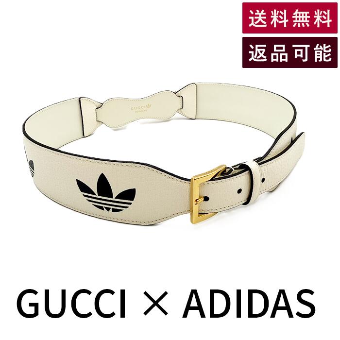 Rakuten - 【中古】GUCCI × adidas グッチ アディダス コラボ ベルト ホワイト 送料無料 2084048794 i0907oq011149 返品可 古着 中古 ブランド古着DB