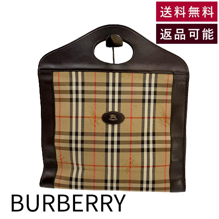 美品◎バーバリーブルーレーベル 2way リバーシブルトートバッグ ノバチェック パーシャルクレストブリッジチェックナイロントート（バッグ）｜BLUE