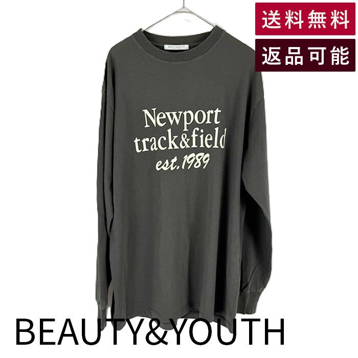 Rakuten - 【楽天スーパーSALE 20％OFF】【中古】BEAUTY&YOUTH ビューティーアンドユース ロゴカットソー 長袖 グレー コットン 送料無料 1612-175-5061 i1014n0055 返品可 古着 中古 ブランド古着DB