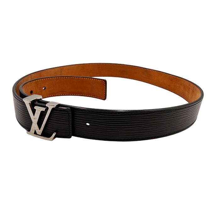 【中古】Louis Vuitton ルイヴィトン サンチュール ベルト ブラック LVバックル 送料無料 i1029pq019180 返品可 古着 中古 ブランド古着DB