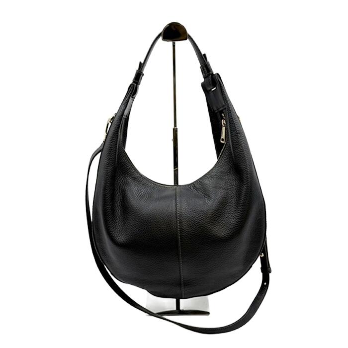 Rakuten - 【中古】FURLA フルラ レザー ショルダーバッグ ホーボーバッグ ブラック 2WAY レディース 送料無料 j0213aq00575 返品可 古着 中古 ブランド古着DB
