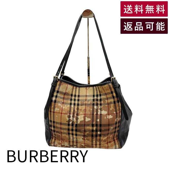 Rakuten - 【中古】バーバリー BURBERRY ノバチェック カモフラ柄 トートバッグ ショルダーバッグ 送料無料 i1029pq018120 返品可 古着 中古 ブランド古着DB