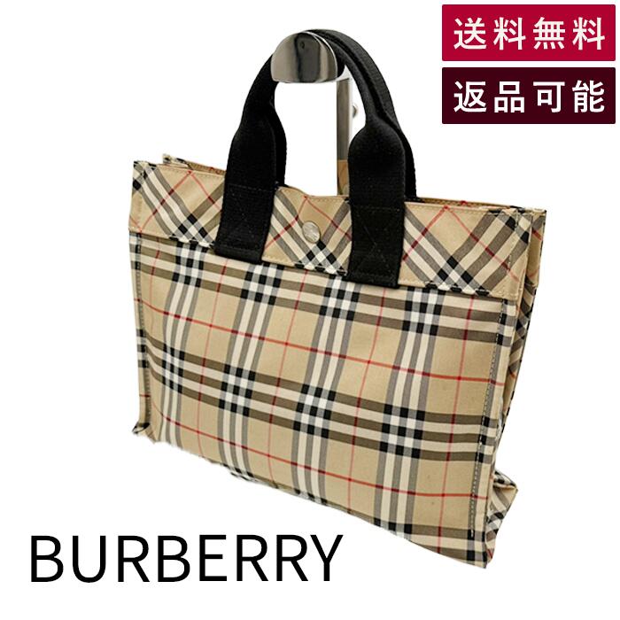 Rakuten - 【中古】バーバリー BURBERRY トートバッグ ノバチェック ベージュ ハンドバッグ レディース A4収納可 送料無料 i1029pq00135 返品可 古着 中古 ブランド古着DB