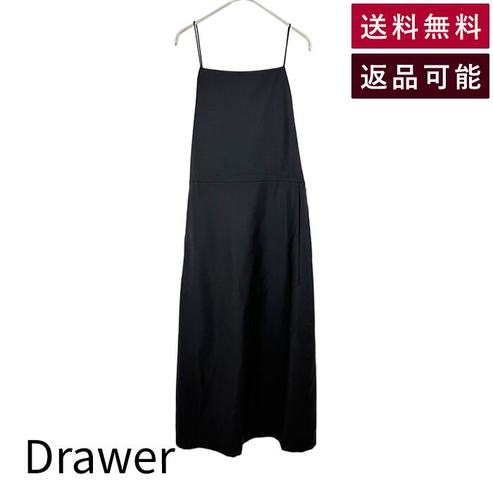 Rakuten - 【中古】ドゥロワー Drawer キャミソールワンピース ブラック ロングワンピ 送料無料 65262991448 i1104y00860 返品可 古着 中古 ブランド古着DB