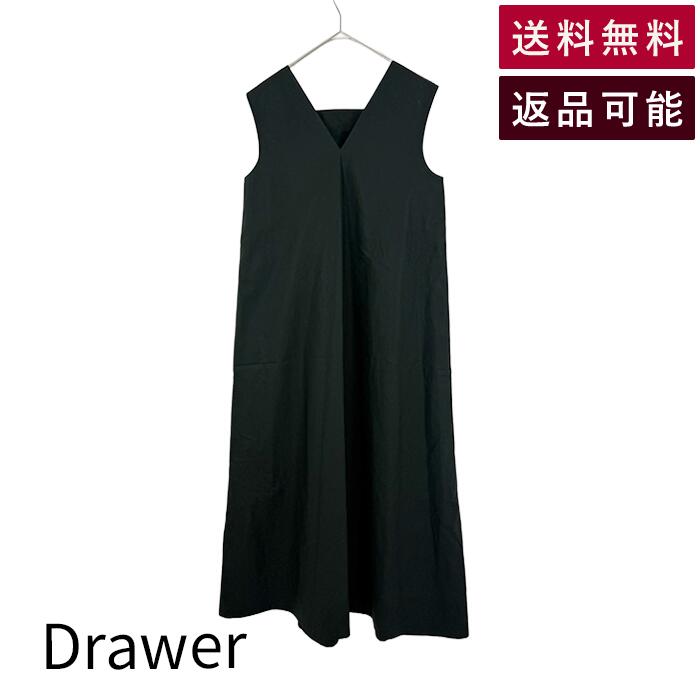 Rakuten - 【中古】Drawer ドゥロワー ロングワンピース ブラック ノースリーブ Vネック レディース 送料無料 6526-234-1392 j0209y00238 返品可 古着 中古 ブランド古着DB