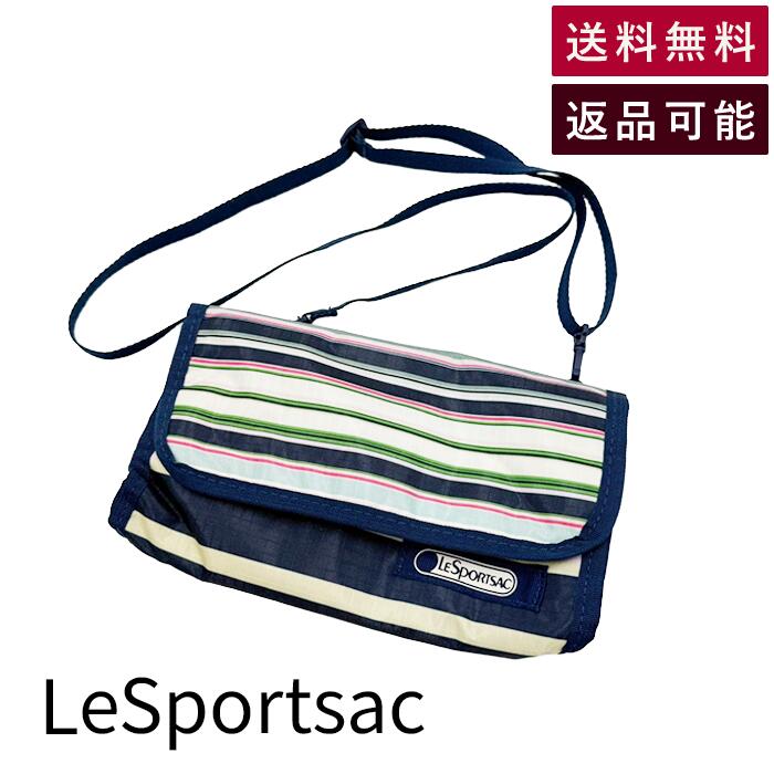 Rakuten - 【中古】レスポートサック LeSportsac ショルダーバッグ ポーチ付き ナイロン マルチボーダー レディース 送料無料 i1124tq0035 返品可 古着 中古 ブランド古着DB