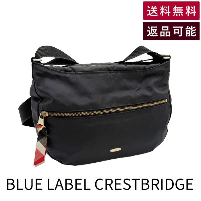 Rakuten - 【中古】ブルーレーベル クレストブリッジ BLUE LABEL CRESTBRIDGE ショルダーバッグ ブラック チェック裏地 ナイロン 斜め掛け 送料無料 i1207oq01642 返品可 古着 中古 ブランド古着DB