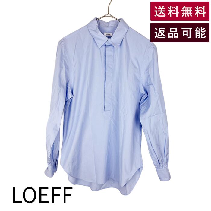 Rakuten - 【中古】LOEFF ロエフ コットンシャツ 水色 プルオーバー 長袖 送料無料 8811-231-0048 i1031h00416 返品可 古着 中古 ブランド古着DB