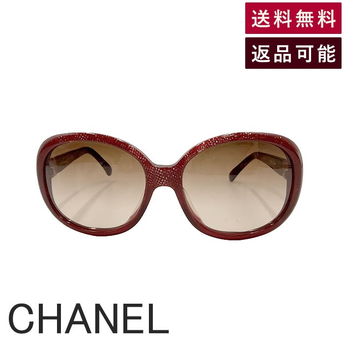 Rakuten - 【楽天スーパーSALE 20％OFF】【中古】シャネル CHANEL サングラス ココマーク レッド系 グラデーションレンズ イタリア製 送料無料 i1029pq00690 返品可 古着 中古 ブランド古着DB