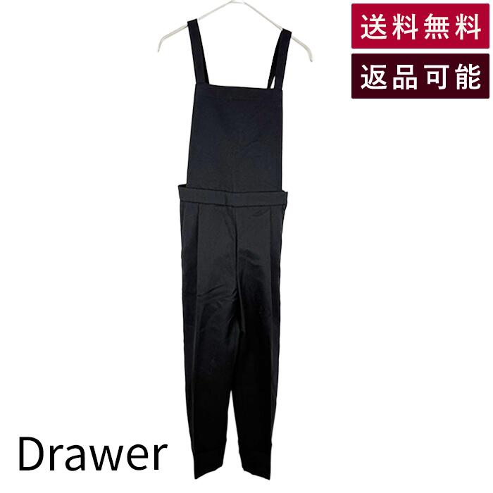 乐天商城 - 【中古】ドゥロワー Drawer ウールツイルサロペット オーバーオール ブラック 黒 サイズ34 送料無料 6514-236-1147 j0209y00927 返品可 古着 中古 ブランド古着DB