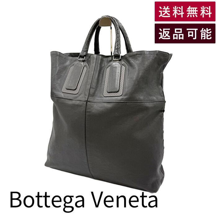 Other - 【中古】ボッテガヴェネタ Bottega Veneta トートバッグ レザー グレー 送料無料 j0213oq003322 返品可 古着 中古 ブランド古着DB