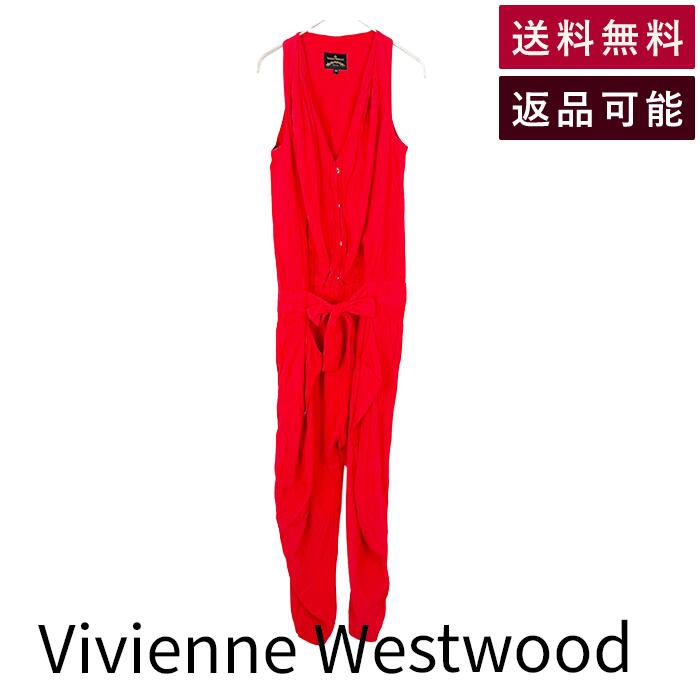 Rakuten - 【中古】Vivienne Westwood ANGLOMANIA ヴィヴィアンウエストウッド アングロマニア オールインワン 赤 レッド レディース 送料無料 i0907oq00469 返品可 古着 中古 ブランド古着DB