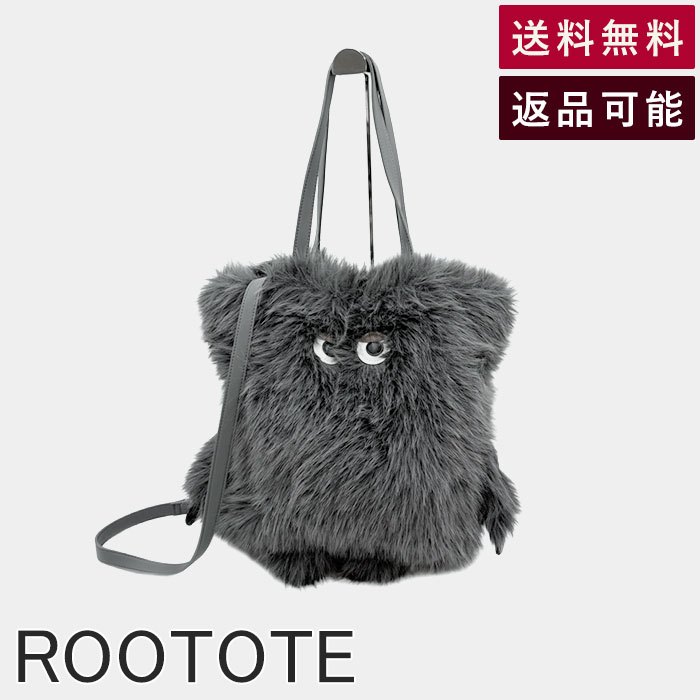 Rakuten - 【中古】ルートート ROOTOTE モフモフ トートバッグ 2WAY ショルダーバッグ グレー ファー モンスター 送料無料 j0312wq04310 返品可 古着 中古 ブランド古着DB