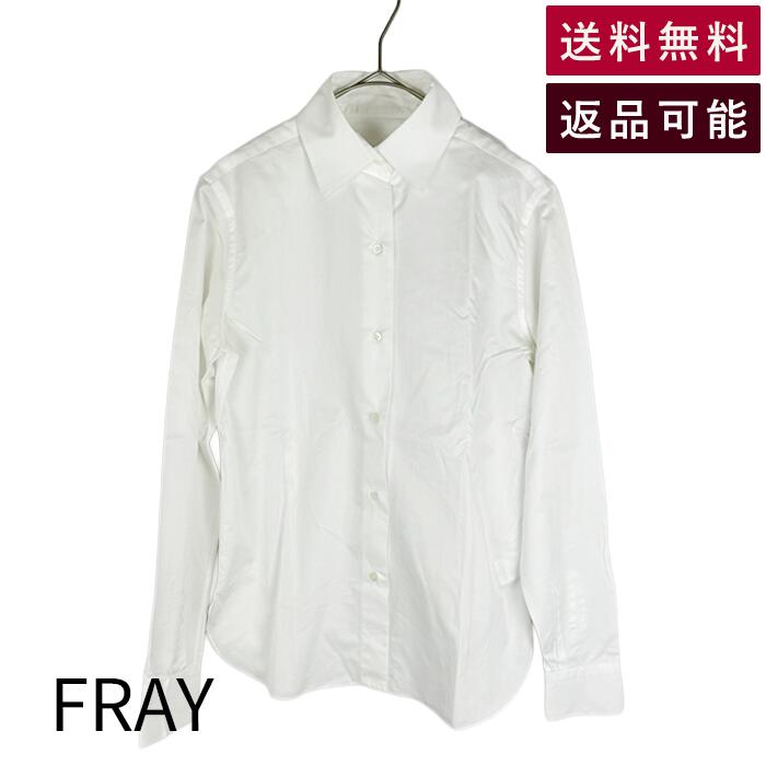 Rakuten - 【中古】フライ FRAY コットン100% 長袖シャツ ホワイト 送料無料 i1120h00213 返品可 古着 中古 ブランド古着DB
