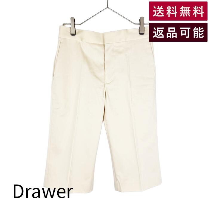 乐天商城 - 【中古】Drawer ドゥロワー ハーフパンツ クロップドパンツ ホワイト 送料無料 i1222h00212 返品可 古着 中古 ブランド古着DB