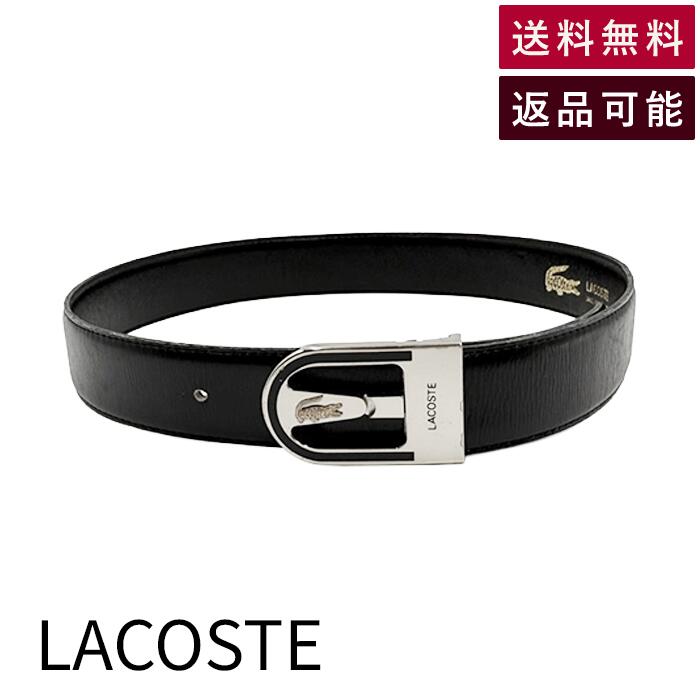 【中古】LACOSTE ラコステ キッズ レザーベルト ブラック ロゴバックル 送料無料 j0618lq0237 返品可 古着 中古 ブランド古着DB