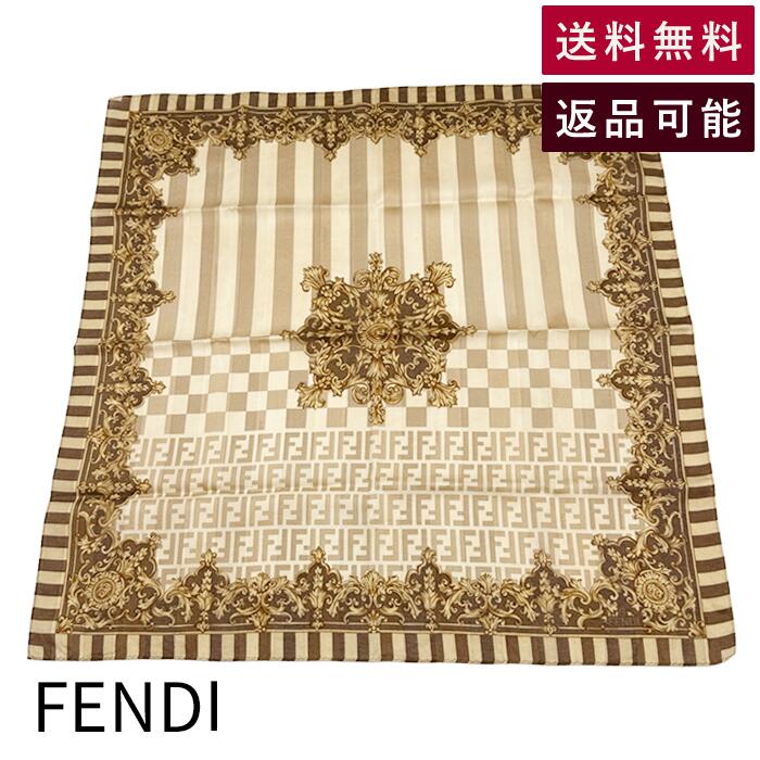 商 品 説 明【ブランド】フェンディ FENDI【サイズ】【サイズ詳細】約58 × 58cm【カラー】ベージュ系／ブラウン系【素材】【ランク】B【コメント】FENDI（フェンディ）のハンカチです。 FFロゴやクラシカルな装飾柄をあしらった上品なデザイン。ベージュ×ブラウン系の落ち着いたカラーです。 スカーフとしても使いやすい大きさです。 小さなシミがございますが、目立つものでなくまだまだご使用いただけるお品物です。【参考定価】商品写真はできる限り実物の色に近づけるよう加工しておりますが、お客様のお使いのモニター設定、お部屋の照明等により実際の商品と色味が異なる場合がございます。 当店についてブランド古着DBは上質を着る大人の女性のための、レディースファッションブランドの古着セレクトショップです。良いものを次に大切に着てくれる方へしっかりとお届けしたい。という想いで、お買取りからお届けまで責任を持って行っております。「欲しいと思っていたアイテムだけど即完売で手に入らなかった」「前デザイナー時代の商品が欲しい」「上質なものをお手軽な価格で手に入れておしゃれしたい」「憧れのブランドを一度着てみたい」そんなお客様に自信を持ってお求めいただける商品をご用意しています。もちろん商品は一度他のお客様の手に渡った中古商品ですので、検品は1点1点丁寧に行っております。またお届けする商品は全て除菌をして発送しております。これからも多くのお客さまに当店の洋服を通して、ご自身の暮らしが「より楽しく」「よりおしゃれに」「より明るく」なるために迅速丁寧なお客様サポートを行ってまいります。あなたの探してたあの商品に出会えるかも♪[着用層] 10代 20代 30代 40代 50代 60代 70代 レディース 女子 女性 ママ ワーママ 母親 主婦 学生[着用シーン]仕事 通勤 会議 打ち合わせ ランチ ビジネス フォーマル 冠婚葬祭 結婚式 葬式 葬儀 リモートワーク テレワーク 在宅勤務 在宅ワーク ショッピング 運動会 遠足 カジュアル 旅行 春 夏 秋 冬 オールシーズン シンプル かわいい 華やか デザイン性 1月 2月 3月 4月 5月 6月 7月 8月 9月 10月 11月 12月