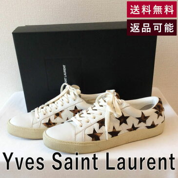 【中古】イブサンローラン Yves Saint Laurent スニーカー ホワイト スター ハラコ 0 0 F0707U001-F0720