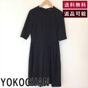 【中古】ヨーコチャン YOKO CHAN ワンピース 黒 無地 ブラック サイズ40 E1025I001-E1108 返品可 古着 中古 ブランド古着DB