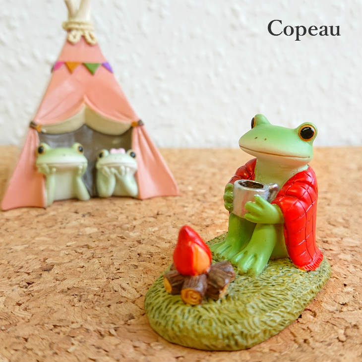 【ポイントアップ中】 かえる コポー カエル 雑貨 コポーカエル カエル コポーシリーズ グッズ マスコット コポー ソロキャンプ copeau 誕生日 プレゼント ギフト対応 ラッピング 雑貨 置き物 置物 小物 ミニチュア ダイカイ 【72990】 プチギフト ギフト