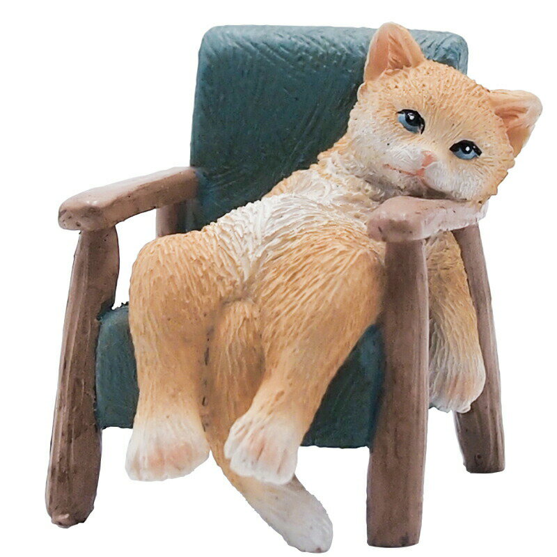 楽天市場】猫 置物（カラーブルー）の通販