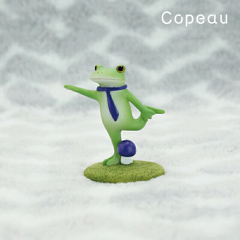 コポー カエル かえる 雑貨 コポーカエル コポーシリーズ グッズ マスコット ヨガ パープル ミドリ copeau ギフト対応 ラッピング 置き物 置物 ダイカイ プレゼント