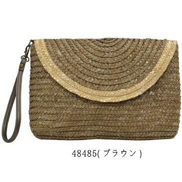 【SALE セール】かごバッグ ストロー【48484】【48485】クラッチ 丸ふた クラッチバッグ スクエア型 ストラップ紐付き カゴ バック 天然素材 バスケット おしゃれ 浴衣 夏コーデ 小物 人気 シンプル ナチュラル DRAWERPLUS ドロワープラス ダイカイ