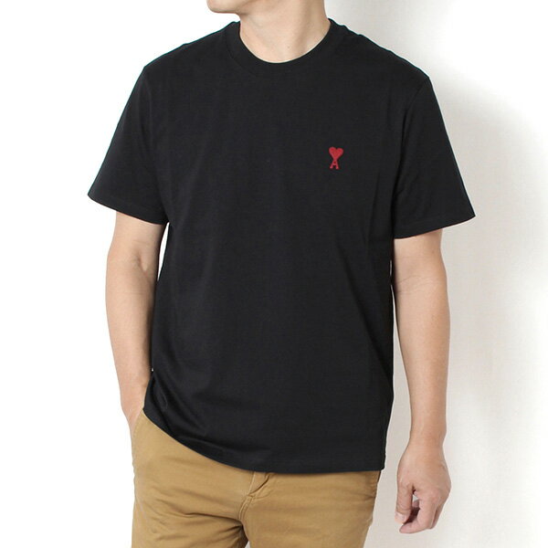 樂天商城 - 【ポイント祭】26SSモデルアミ アレクサンドル マテュッシ AMI Alexandre Mattiussi メンズ AMI DE COEUR Tシャツ【001 BLACK】BFUTS035.724 001/【2026SS】m-tops