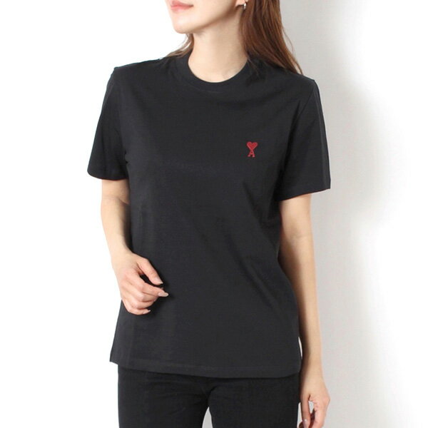 樂天商城 - 【ポイント祭】26SSモデルアミ アレクサンドル マテュッシ AMI Alexandre Mattiussi レディース AMI DE COEUR Tシャツ【001 BLACK】BFUTS035.724 001/【2026SS】l-tops