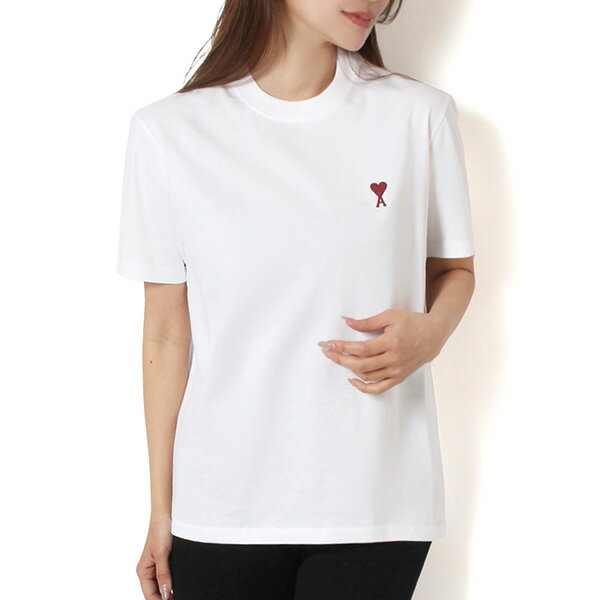 樂天商城 - 【ポイント祭】26SSモデルアミ アレクサンドル マテュッシ AMI Alexandre Mattiussi レディース AMI DE COEUR Tシャツ【100 WHITE】BFUTS035.724 100/【2026SS】l-tops