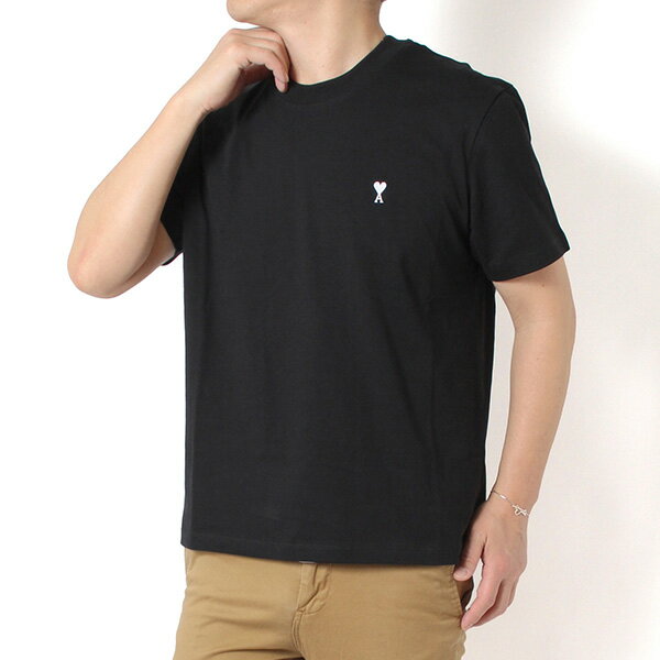 樂天商城 - 【ポイント祭】26SSモデルアミ アレクサンドル マテュッシ AMI Alexandre Mattiussi メンズ AMI DE COEUR Tシャツ【045 BLACK】HTS346.724 45/【2026SS】m-tops