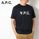 24春夏モデルアーペーセー A.P.C. ユニセックス VPC フェルトロゴ TシャツH26943 COBQX IAK NAVY/m-tops