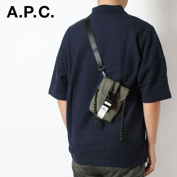 アーペーセー A.P.C. CROSSBODY POUCH TRECK クロスボディポーチ【KHAKI】H61733 PAAFH JAA/【2023SS】m-bag