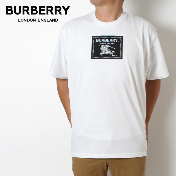 バーバリー BURBERRY ROUNDWOOD EKDアップリケ オーバーサイズTシャツ【WHITE】8064397 WHITE/【2023SS】m-tops