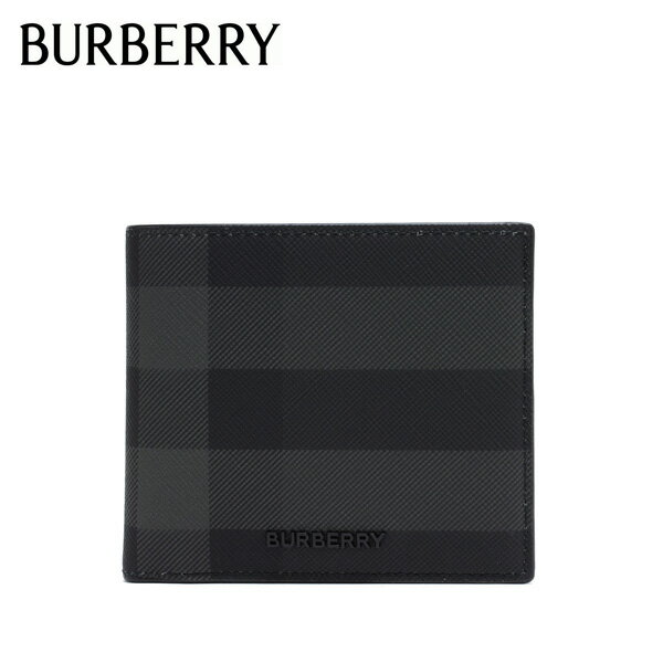 24SSモデルバーバリー BURBERRY CC BILL COIN チェック バイフォールド 二つ折り財布【CHARCOAL】8070201 CHARCOAL/【2024SS】m-wallet