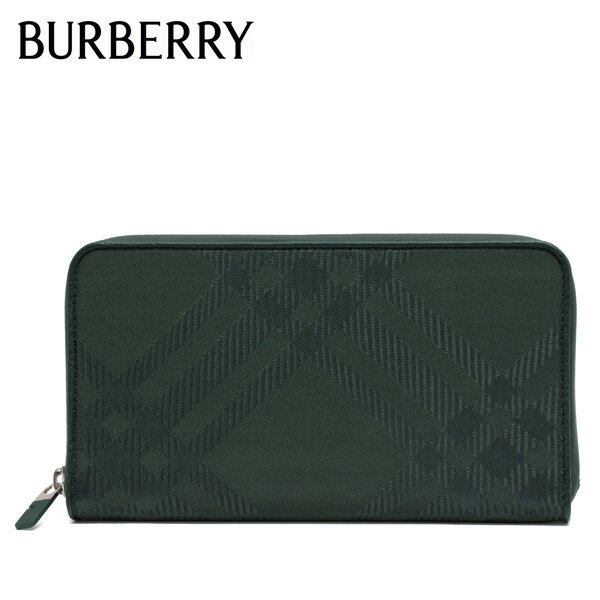 24SS新作バーバリー BURBERRY ZIP WALLET LG ラージ チェックジャカード ジップウォレット【VINE】8080738 VINE/【2024SS】m-wallet