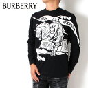 【ポイント祭】24AWモデルバーバリー BURBERRY メンズ EKD ロゴプリント 長袖Tシャツ【BLACK】8095157 BLACK/【2024-25AW】m-tops