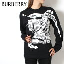 【スプリングセール】24AWモデルバーバリー BURBERRY レディース EKD ロゴプリント 長袖Tシャツ【BLACK】8095157 BLACK/【202...