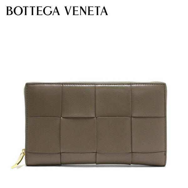 ボッテガ・ヴェネタ 長財布  レディース ボッテガ・ヴェネタ BOTTEGA VENETA イントレチャート ラウンドファスナー長財布【ベージュ】750259 VCQC1 2560/【2023-24AW】l-wallet